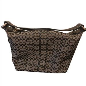 Coach mini grey and black bag